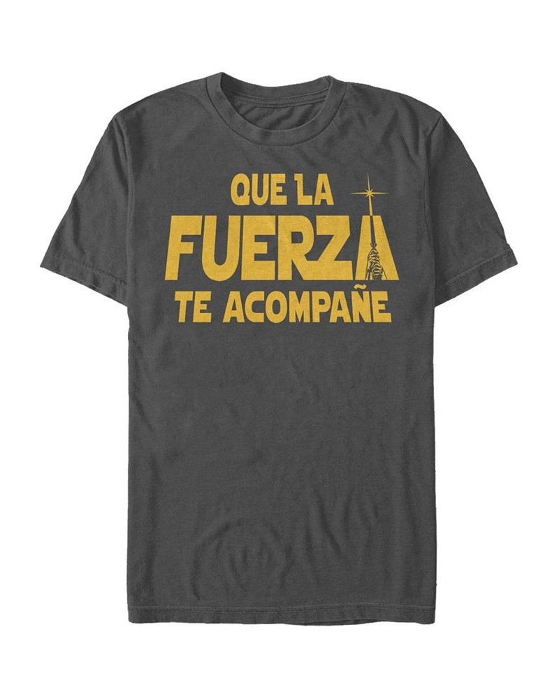 Men's Fuerza to Acompane Short Sleeve Crew T-shirt Gray $19.59 T-Shirts