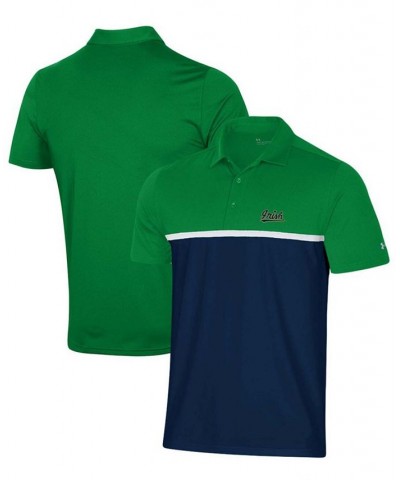Men's Navy and Green Notre Dame Fighting Irish HeatGear Game Day Polo Shirt $23.20 Polo Shirts