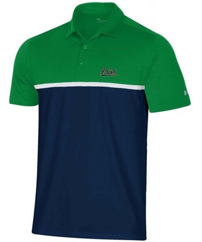 Men's Navy and Green Notre Dame Fighting Irish HeatGear Game Day Polo Shirt $23.20 Polo Shirts