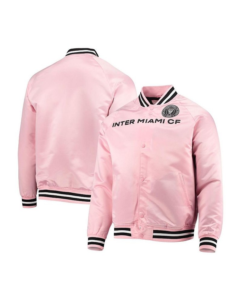 Men's Pink Inter Miami CF Raglan Full-Snap Jacket $51.60 Jackets