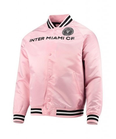 Men's Pink Inter Miami CF Raglan Full-Snap Jacket $51.60 Jackets