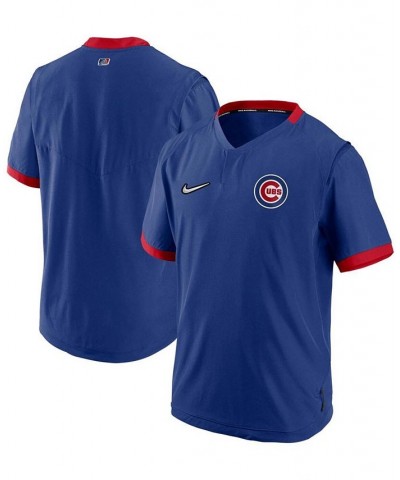 Men's Royal, Red Chicago Cubs Authentic Collection Short Sleeve Hot Pullover Jacket $48.59 Jackets