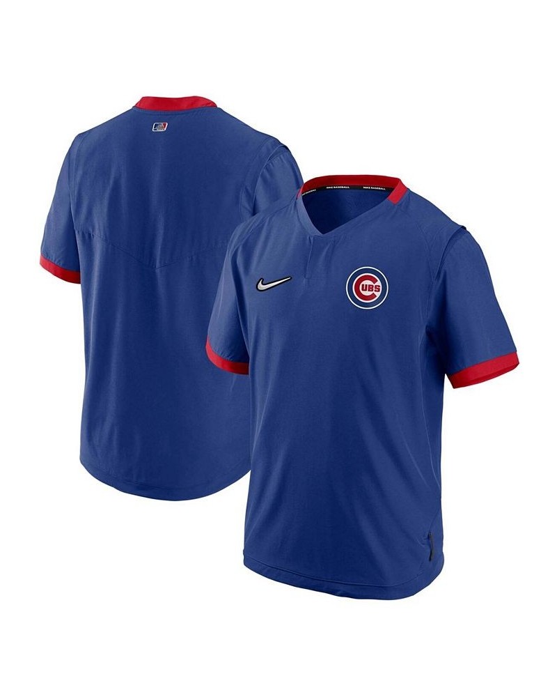 Men's Royal, Red Chicago Cubs Authentic Collection Short Sleeve Hot Pullover Jacket $48.59 Jackets