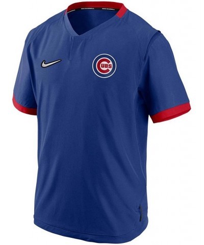 Men's Royal, Red Chicago Cubs Authentic Collection Short Sleeve Hot Pullover Jacket $48.59 Jackets