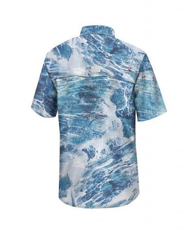 Men's Blue UConn Huskies Realtree Aspect Charter Full-Button Fishing Shirt $39.74 Shirts