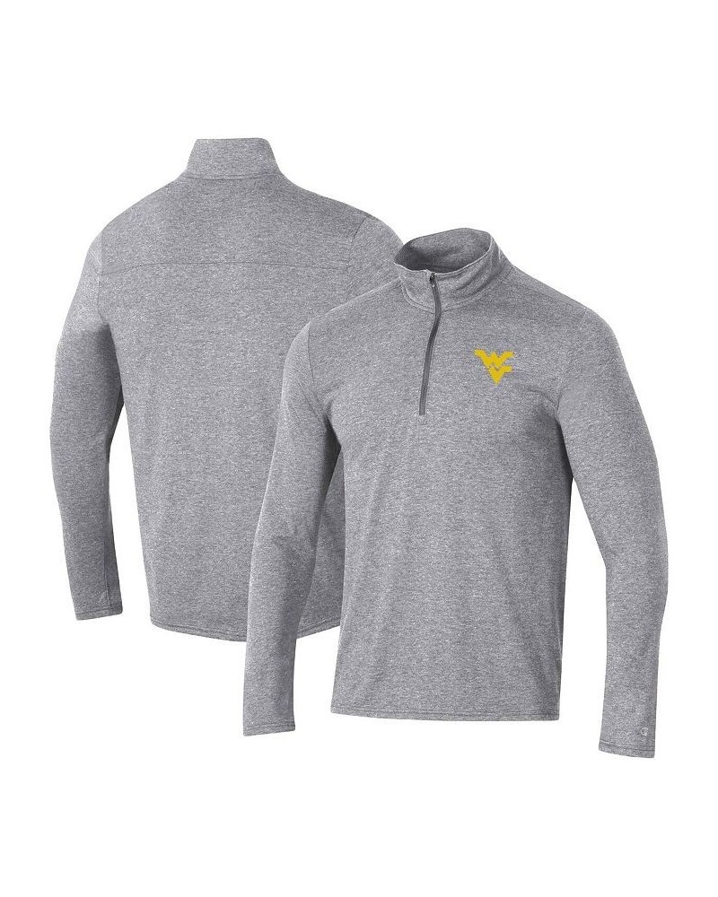 Men's Heathered Gray West Virginia Mountaineers Field Day Team Quarter-Zip Jacket $31.19 Jackets