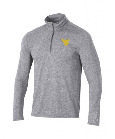 Men's Heathered Gray West Virginia Mountaineers Field Day Team Quarter-Zip Jacket $31.19 Jackets