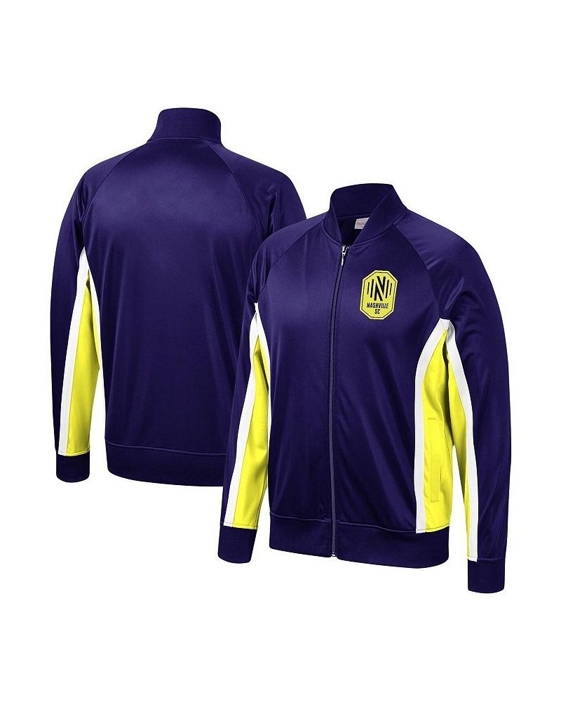 Men's Navy Nashville SC Championship Game Raglan Full-Zip Track Jacket $52.50 Jackets