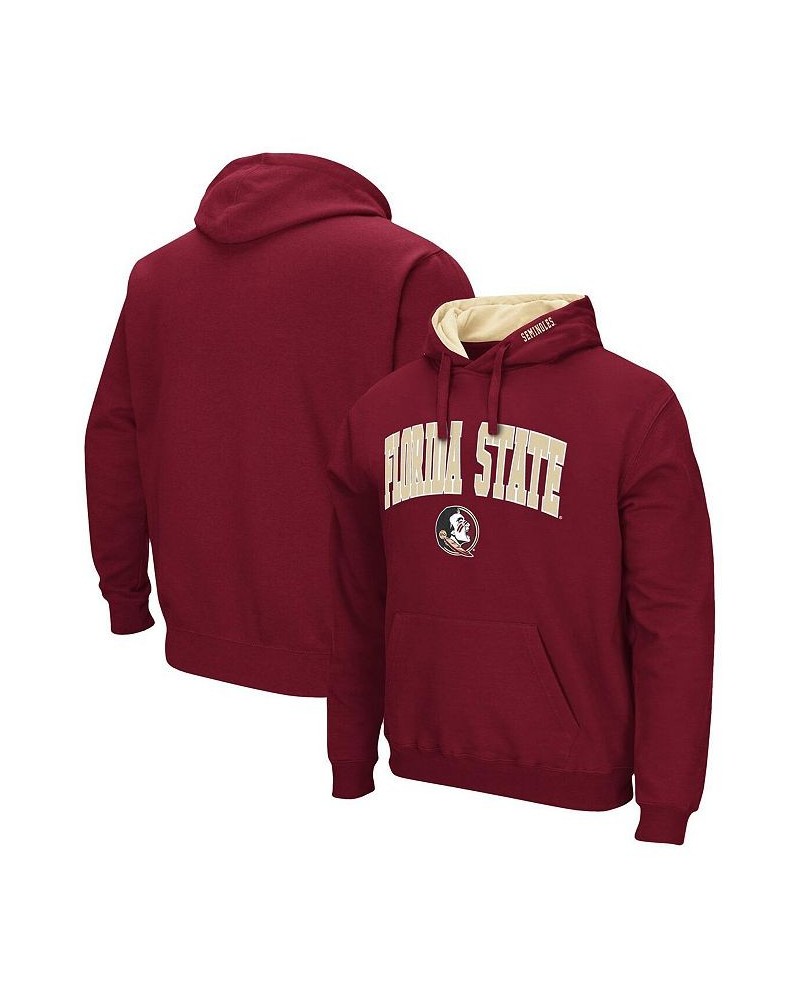 Men's Garnet Florida State Seminoles Arch & Logo 3.0 Pullover Hoodie $32.39 Sweatshirt