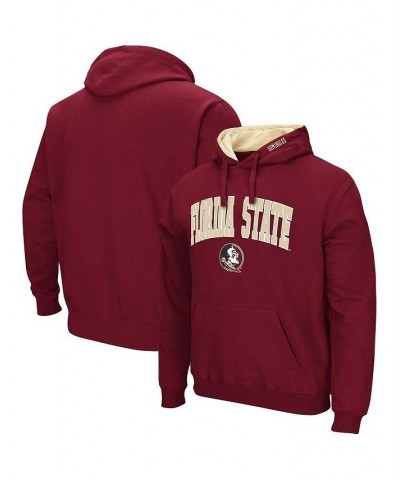 Men's Garnet Florida State Seminoles Arch & Logo 3.0 Pullover Hoodie $32.39 Sweatshirt