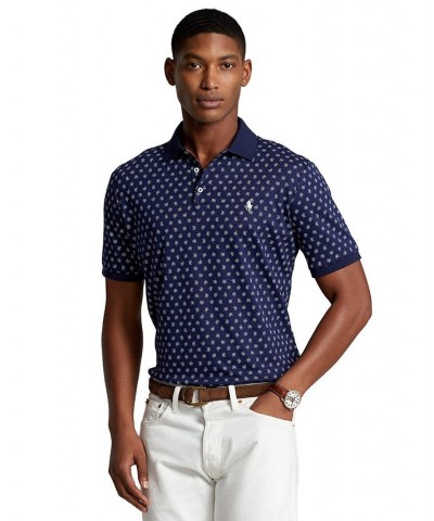 Men's Classic-Fit Soft Cotton Polo Shirt Blue $62.10 Polo Shirts
