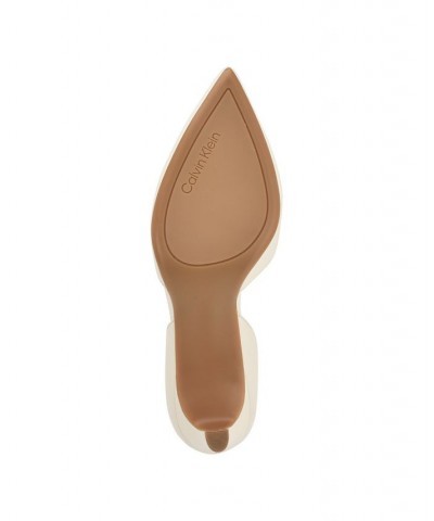Women's Laza Kitten Heel Slip-on Dress Pumps Ivory/Cream $27.57 Shoes