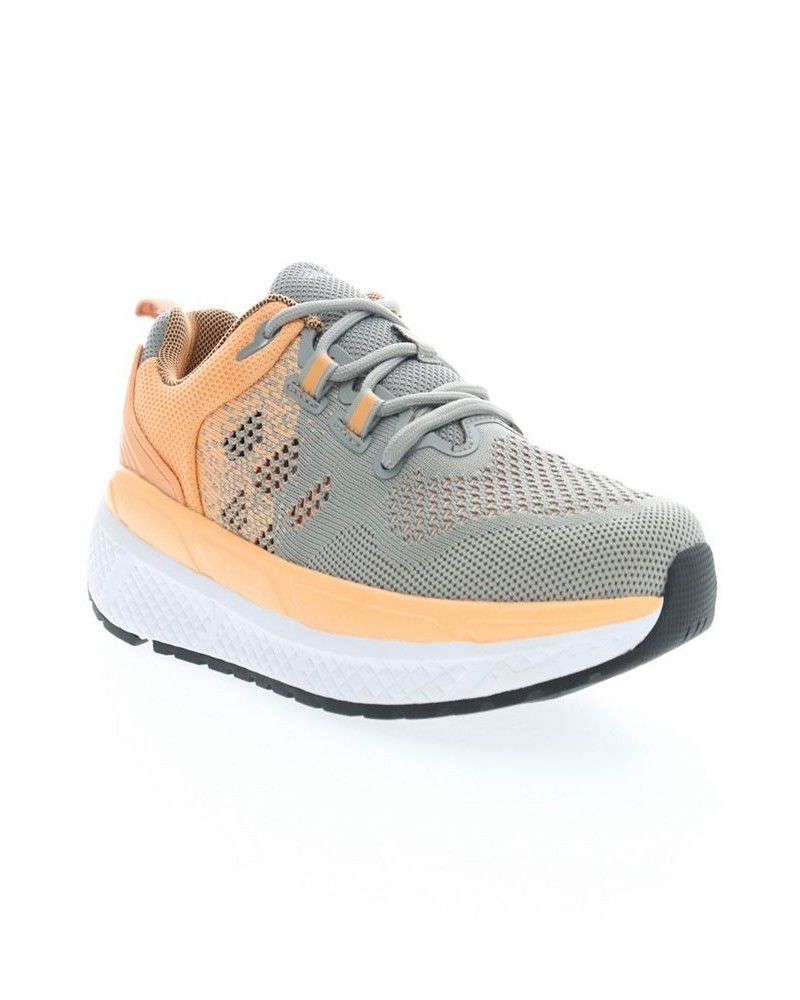 Women's Ultra Lace Up Sneakers Gray, Peach $56.38 Shoes