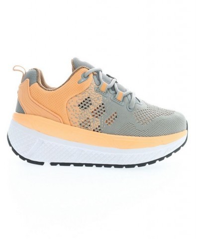 Women's Ultra Lace Up Sneakers Gray, Peach $56.38 Shoes