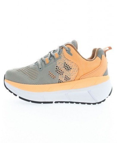 Women's Ultra Lace Up Sneakers Gray, Peach $56.38 Shoes