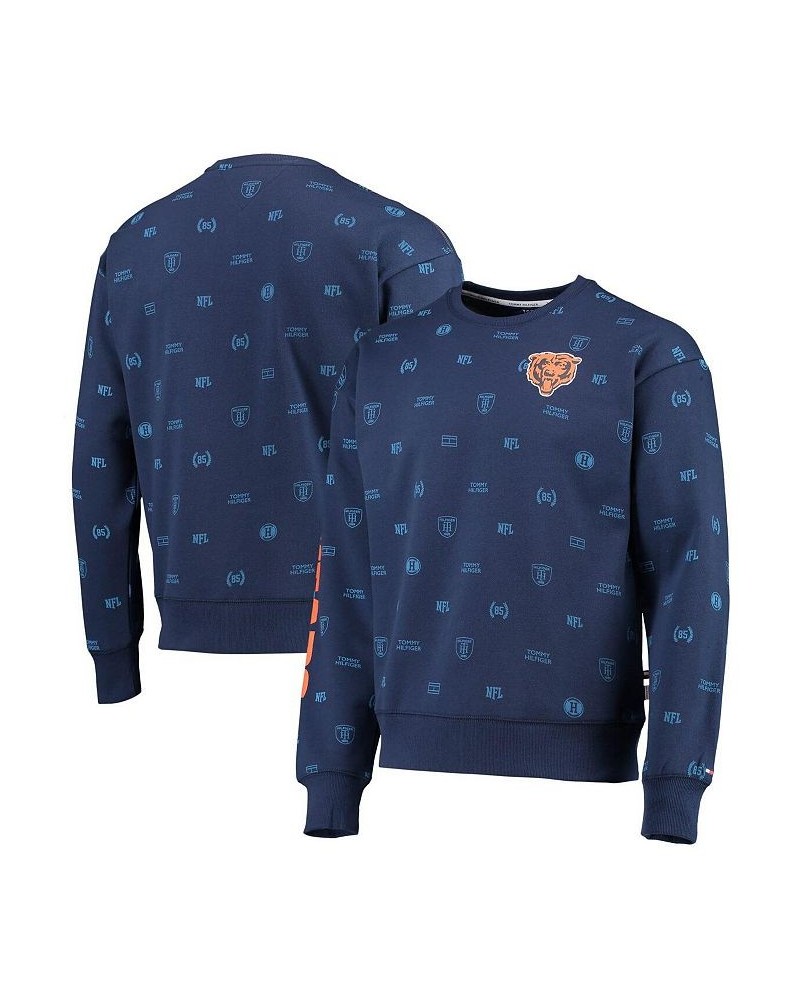 Men's Navy Chicago Bears Reid Graphic Pullover Sweatshirt $36.90 Sweatshirt