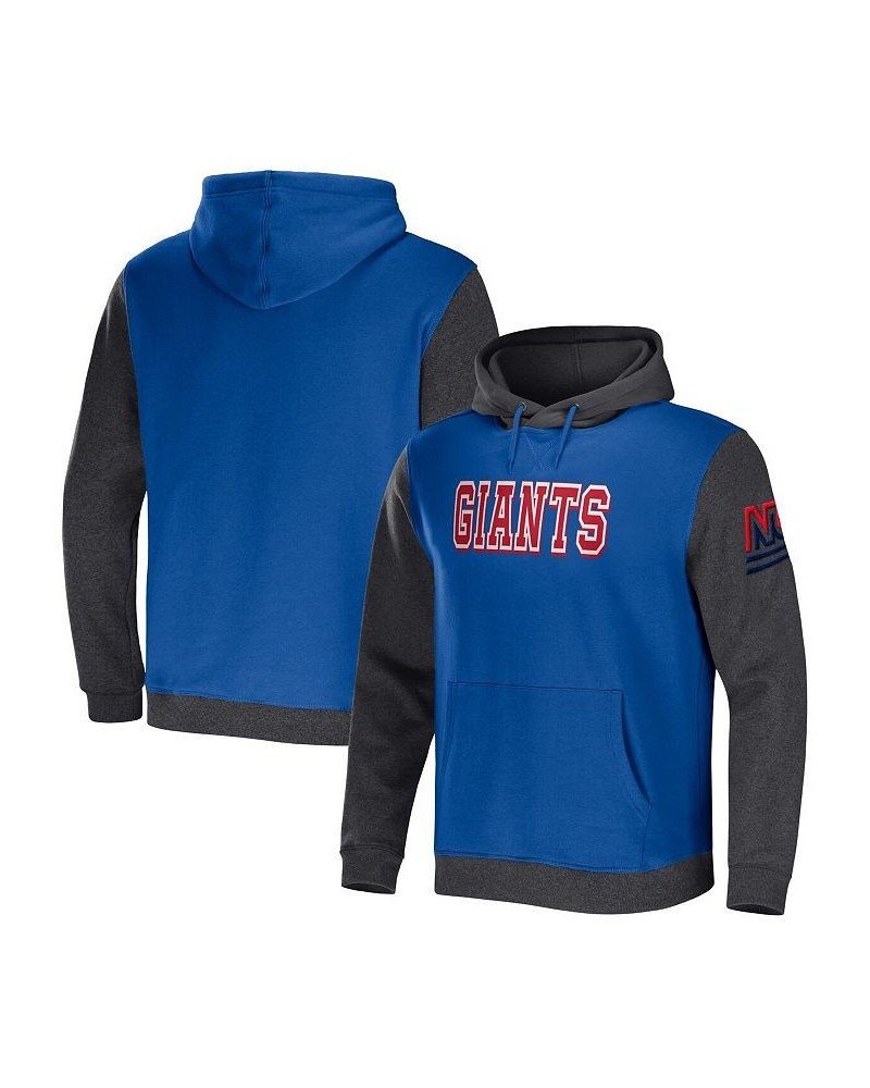 Men's NFL x Darius Rucker Collection by Royal, Charcoal New York Giants Colorblock Pullover Hoodie $33.81 Sweatshirt