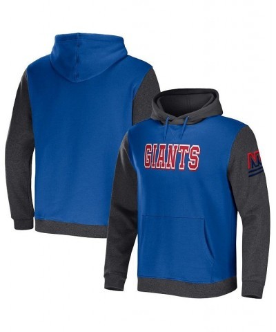 Men's NFL x Darius Rucker Collection by Royal, Charcoal New York Giants Colorblock Pullover Hoodie $33.81 Sweatshirt