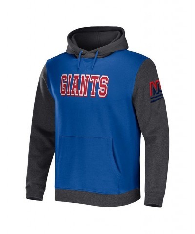 Men's NFL x Darius Rucker Collection by Royal, Charcoal New York Giants Colorblock Pullover Hoodie $33.81 Sweatshirt