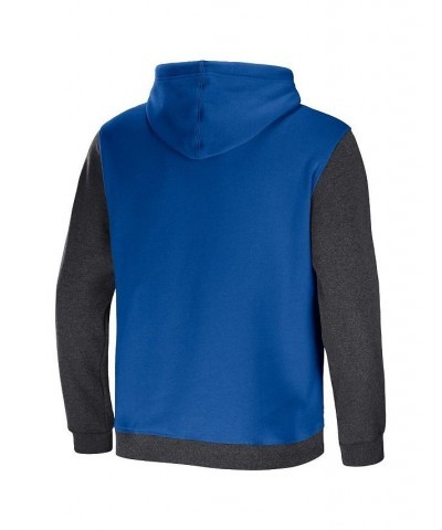 Men's NFL x Darius Rucker Collection by Royal, Charcoal New York Giants Colorblock Pullover Hoodie $33.81 Sweatshirt