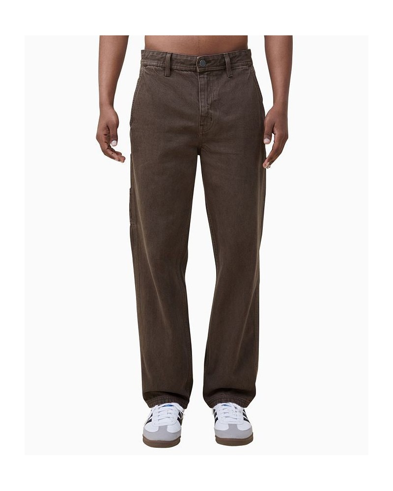 Men's Colored Baggy Jeans Brown $32.80 Jeans