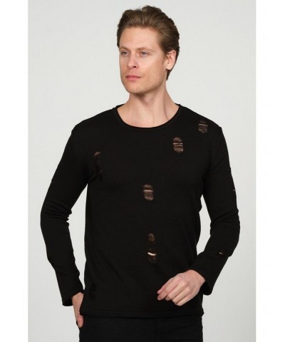 Men's Modern Distorted Sweater Black $43.05 Sweaters