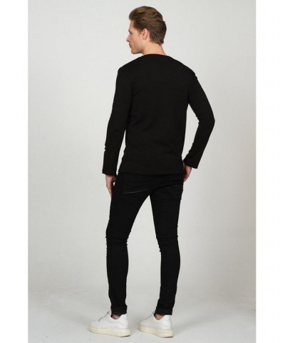 Men's Modern Distorted Sweater Black $43.05 Sweaters