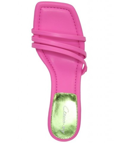 Cecily Strappy Kitten-Heel Sandals Pink $39.60 Shoes