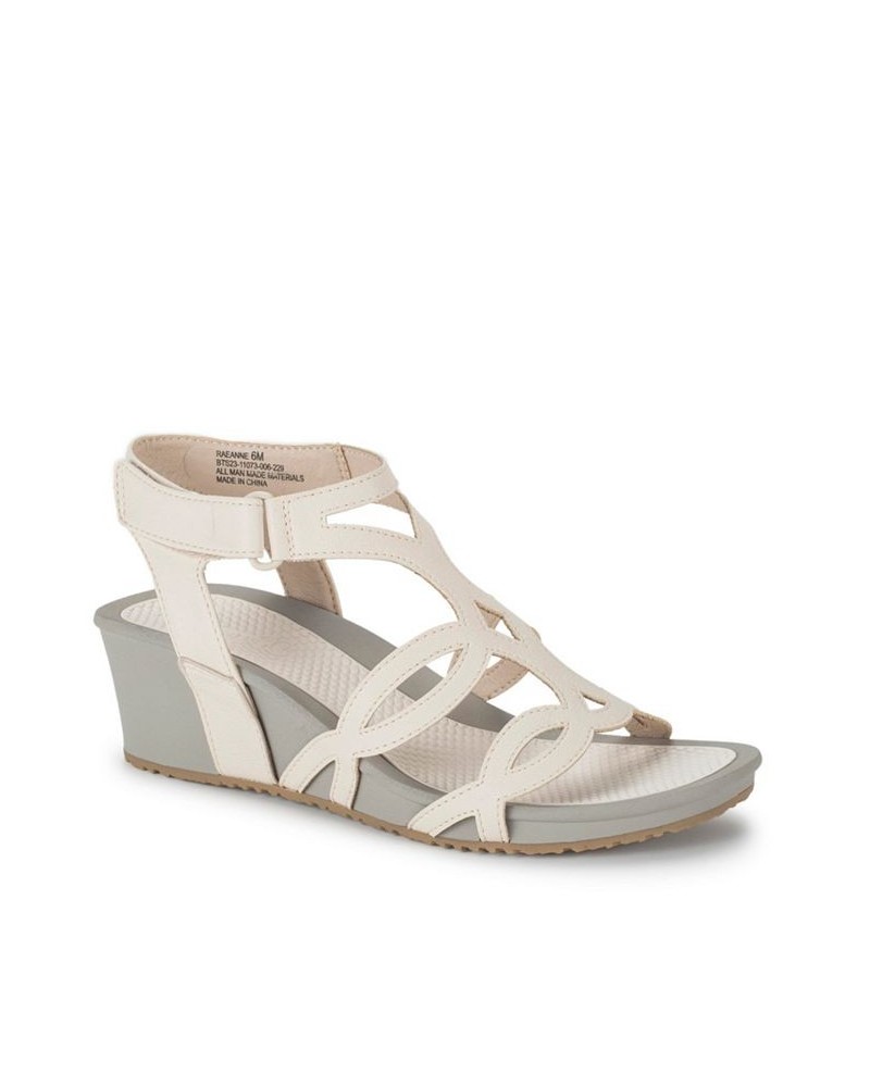 Women's Raeanne Wedge Sandal Ivory/Cream $46.28 Shoes