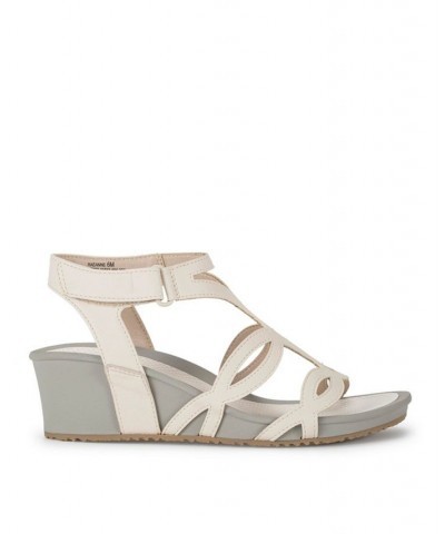 Women's Raeanne Wedge Sandal Ivory/Cream $46.28 Shoes