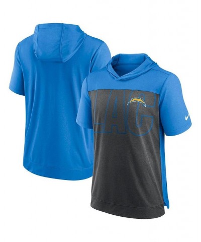 Men's Heathered Charcoal, Powder Blue Los Angeles Chargers Performance Hoodie T-shirt $30.10 T-Shirts