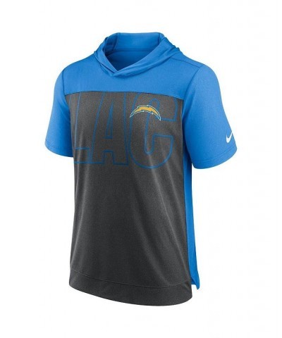 Men's Heathered Charcoal, Powder Blue Los Angeles Chargers Performance Hoodie T-shirt $30.10 T-Shirts