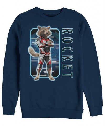 Marvel Men's Avengers Endgame Rocket Suit Up, Crewneck Fleece Blue $26.95 Sweatshirt