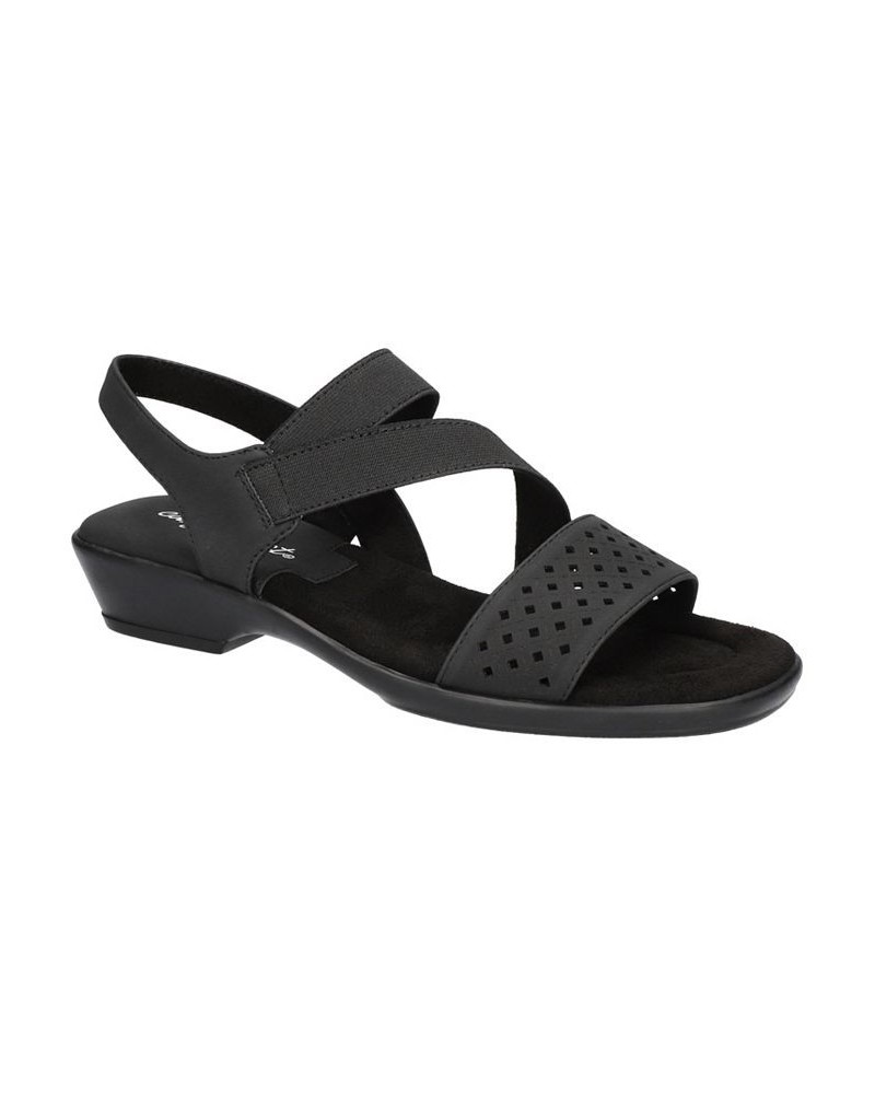 Women's Ursina Round Toe Sandals Black $37.10 Shoes