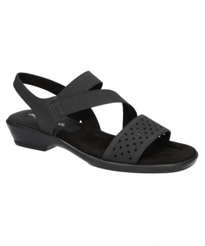 Women's Ursina Round Toe Sandals Black $37.10 Shoes