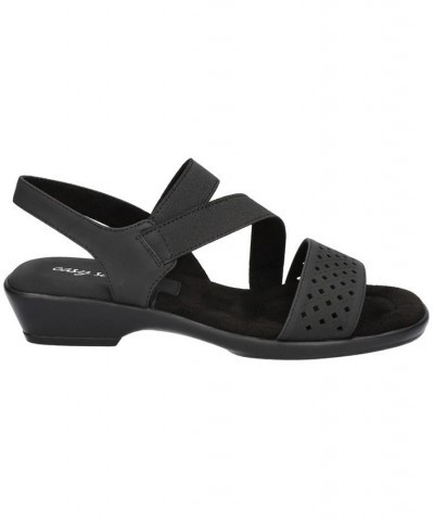 Women's Ursina Round Toe Sandals Black $37.10 Shoes