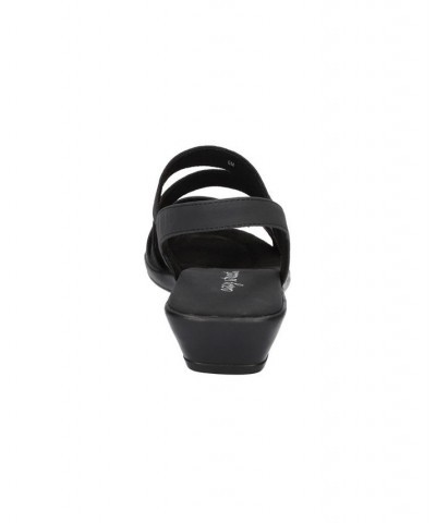 Women's Ursina Round Toe Sandals Black $37.10 Shoes