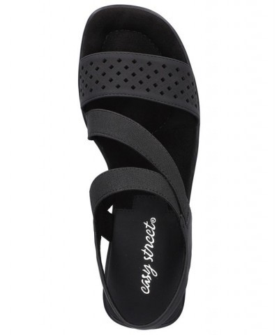 Women's Ursina Round Toe Sandals Black $37.10 Shoes