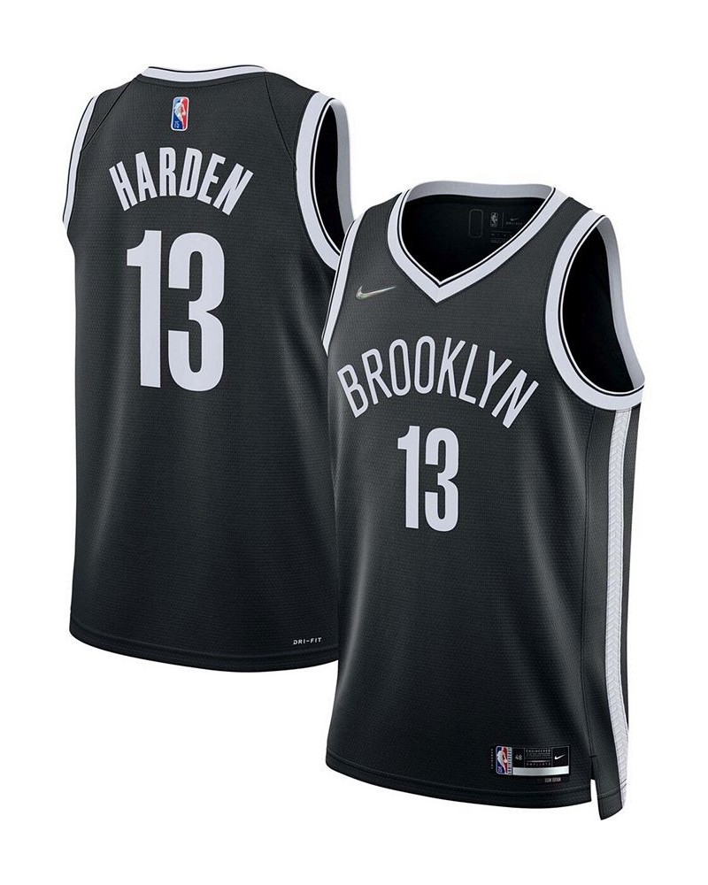 Men's James Harden Black Brooklyn Nets 2021/22 Diamond Swingman Jersey - Icon Edition $46.01 Jersey