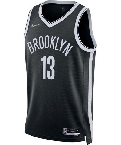 Men's James Harden Black Brooklyn Nets 2021/22 Diamond Swingman Jersey - Icon Edition $46.01 Jersey