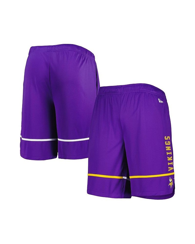 Men's Purple Minnesota Vikings Combine Authentic Rusher Training Shorts $30.24 Shorts