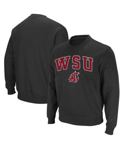 Men's Charcoal Washington State Cougars Arch and Logo Crew Neck Sweatshirt $27.00 Sweatshirt