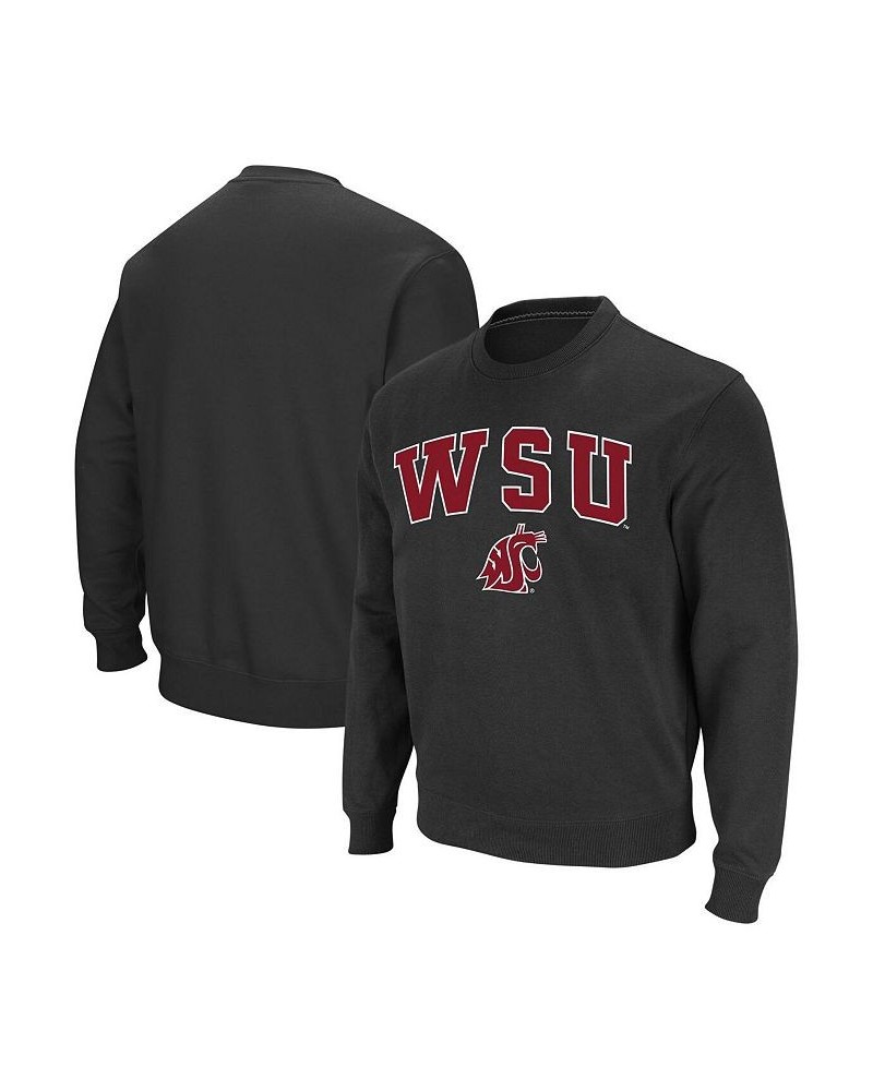 Men's Charcoal Washington State Cougars Arch and Logo Crew Neck Sweatshirt $27.00 Sweatshirt