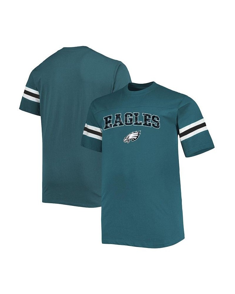 Men's Midnight Green Philadelphia Eagles Big and Tall Arm Stripe T-shirt $24.20 T-Shirts