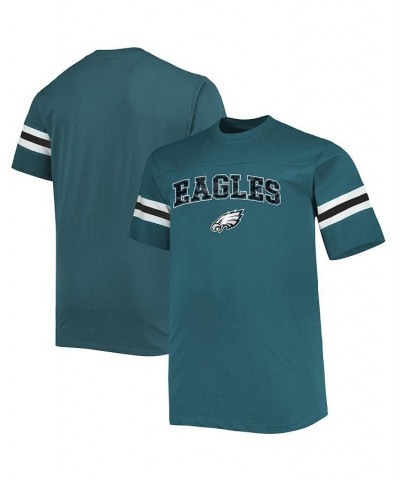 Men's Midnight Green Philadelphia Eagles Big and Tall Arm Stripe T-shirt $24.20 T-Shirts