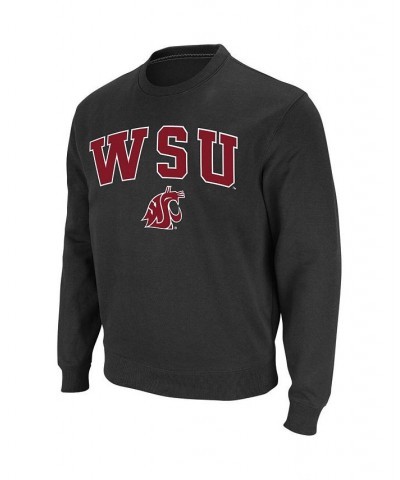 Men's Charcoal Washington State Cougars Arch and Logo Crew Neck Sweatshirt $27.00 Sweatshirt