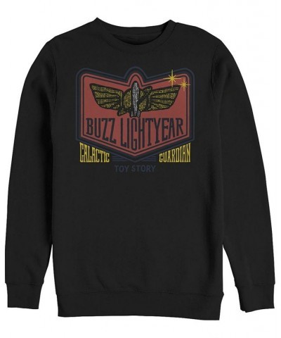 Disney Pixar Men's Toy Story Buzz Lightyear Galactic Guardian Logo, Crewneck Fleece Black $25.30 Sweatshirt