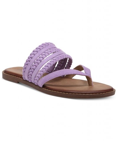 Women's Cary Braided Strappy Thong Flip Flop Slide Sandals PD01 $30.36 Shoes