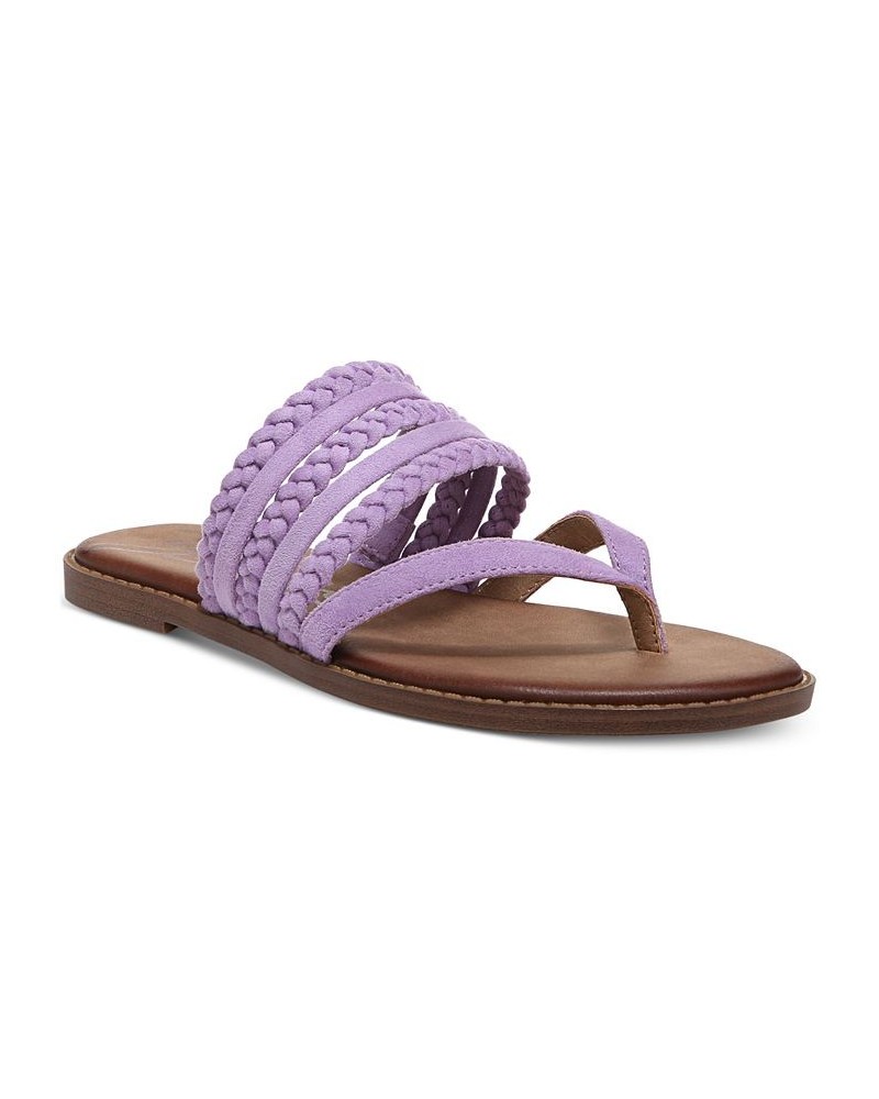 Women's Cary Braided Strappy Thong Flip Flop Slide Sandals PD01 $30.36 Shoes