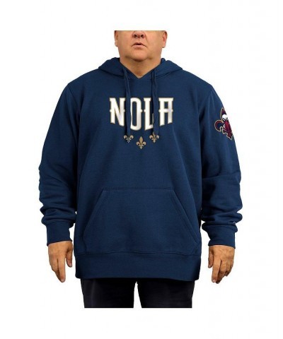 Men's Navy New Orleans Pelicans 2021/22 City Edition Big and Tall Pullover Hoodie $31.02 Sweatshirt